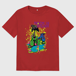 Футболка оверсайз женская Rock n Roller, цвет: красный