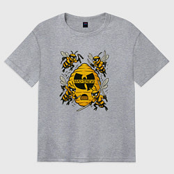 Футболка оверсайз женская Wu-tang clan пчелки, цвет: меланж