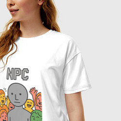 Футболка оверсайз женская NPC, цвет: белый — фото 2