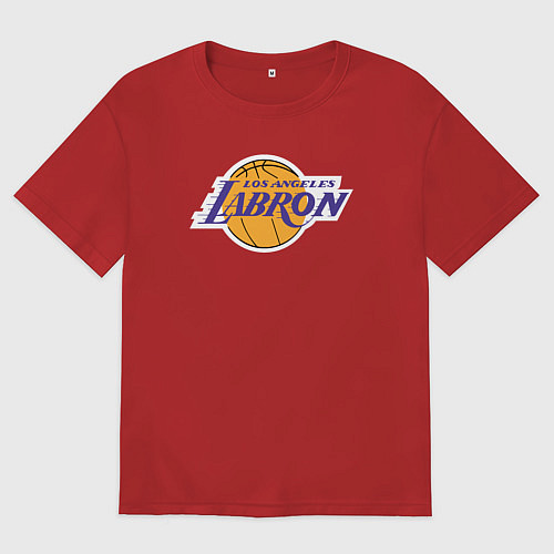 Женская футболка оверсайз Los Angeles Labron / Красный – фото 1