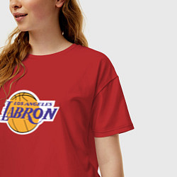 Футболка оверсайз женская Los Angeles Labron, цвет: красный — фото 2