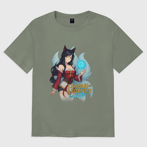 Женская футболка оверсайз Ари Лига Легенд / Авокадо – фото 1