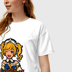 Футболка оверсайз женская Поп-арт Барбары Genshin Impact, цвет: белый — фото 2