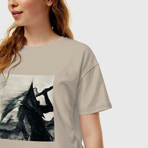 Женская футболка оверсайз Silent Hill 2 / Миндальный – фото 3