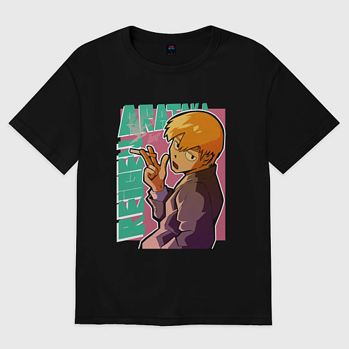 Женская футболка оверсайз Моб психо 100 Arataka Reigen / Черный – фото 1