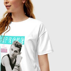 Футболка оверсайз женская Depeche Mode Dave Gahan - 80s style, цвет: белый — фото 2
