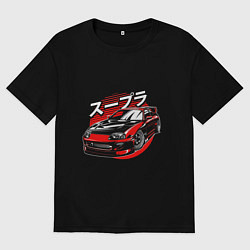 Футболка оверсайз женская Твоя мечта японский авто, цвет: черный