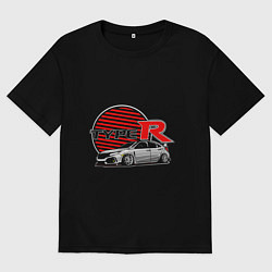 Футболка оверсайз женская Honda Civic Type R, цвет: черный