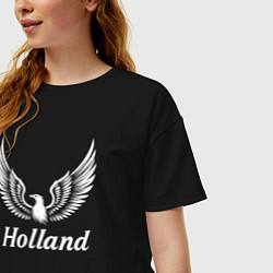 Футболка оверсайз женская Крылья Голландии, цвет: черный — фото 2