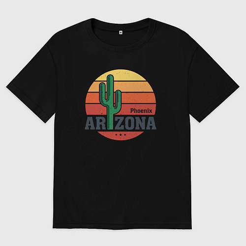Женская футболка оверсайз Аризона - Финикс / Черный – фото 1
