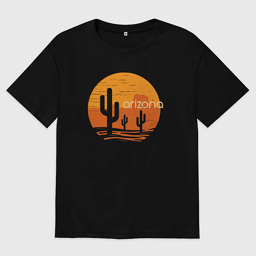 Женская футболка оверсайз Аризона / Черный – фото 1