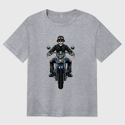 Футболка оверсайз женская Skeletor racer, цвет: меланж