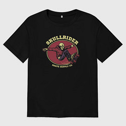 Футболка оверсайз женская Skullrider, цвет: черный