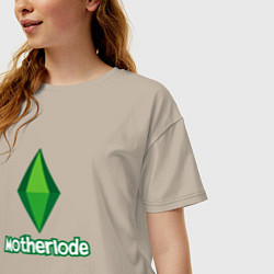 Футболка оверсайз женская The Sims Код, цвет: миндальный — фото 2