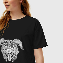 Футболка оверсайз женская Мистер Пиклз face, цвет: черный — фото 2