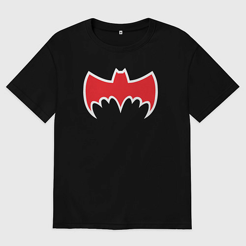 Женская футболка оверсайз Red Batman style / Черный – фото 1