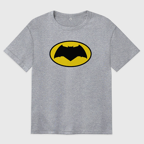 Женская футболка оверсайз Я тёмный рыцарь / Меланж – фото 1