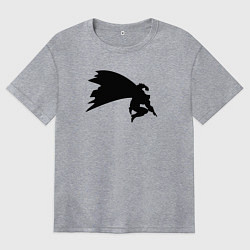 Футболка оверсайз женская Batman fight, цвет: меланж