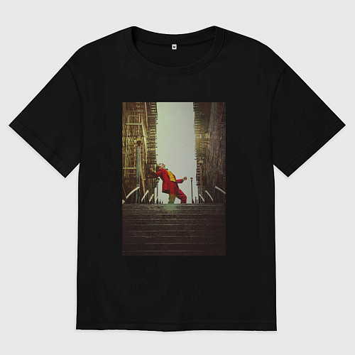 Женская футболка оверсайз Танец Джокера / Черный – фото 1