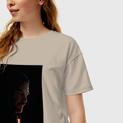 Футболка оверсайз женская John Wick in the dark, цвет: миндальный — фото 2