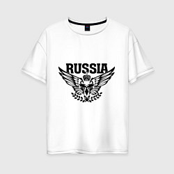 Женская футболка оверсайз Russia: Empire Eagle