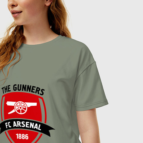 Женская футболка оверсайз FC Arsenal: The Gunners / Авокадо – фото 3