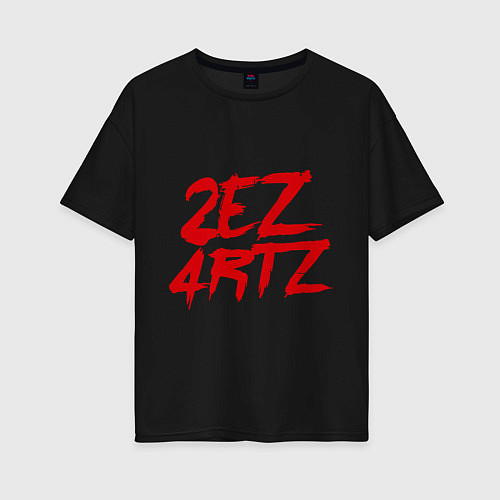 Женская футболка оверсайз 2ez4rtz / Черный – фото 1