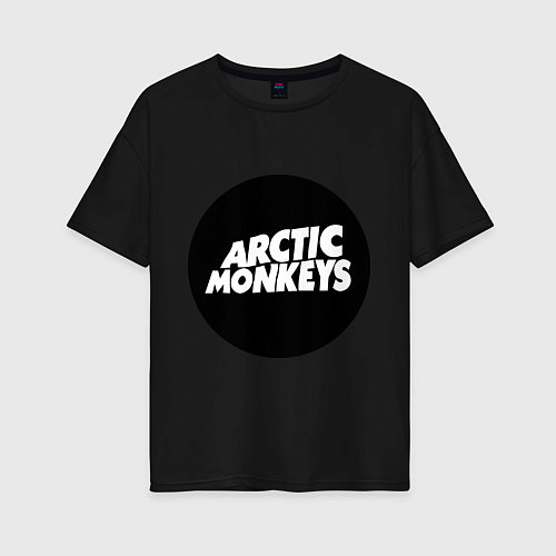 Женская футболка оверсайз Arctic Monkeys Round / Черный – фото 1