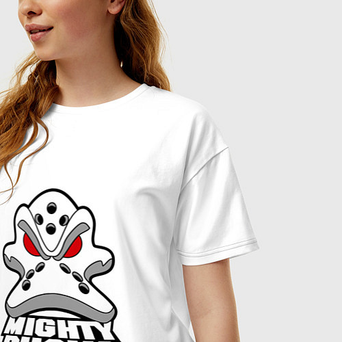Женская футболка оверсайз HC Anaheim Ducks / Белый – фото 3