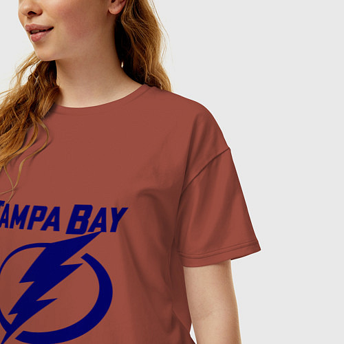 Женская футболка оверсайз HC Tampa Bay / Кирпичный – фото 3