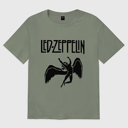 Футболка оверсайз женская Led Zeppelin, цвет: авокадо
