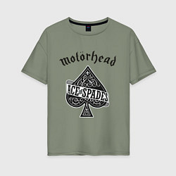 Футболка оверсайз женская Motorhead: Ace of spades, цвет: авокадо