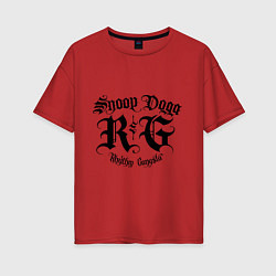 Футболка оверсайз женская Snoop Dogg: Gangsta, цвет: красный
