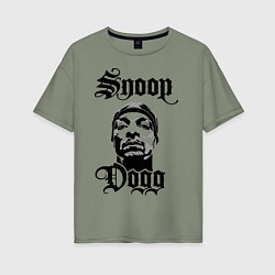 Футболка оверсайз женская Snoop Dogg Face, цвет: авокадо