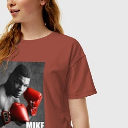 Футболка оверсайз женская Mike Tyson, цвет: кирпичный — фото 2