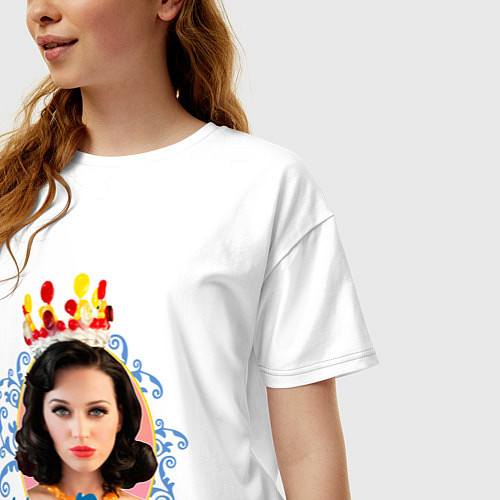 Женская футболка оверсайз Katy Perry: sweet girl / Белый – фото 3