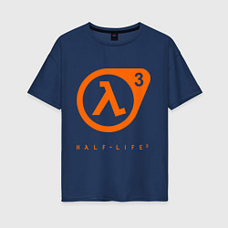 Футболка оверсайз женская Half-Life 3, цвет: тёмно-синий