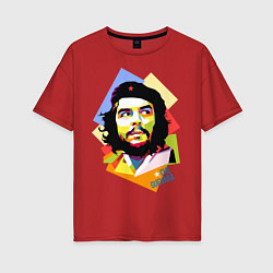 Футболка оверсайз женская Che Guevara Art, цвет: красный