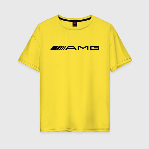 Женская футболка оверсайз AMG / Желтый – фото 1