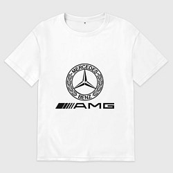 Футболка оверсайз женская AMG, цвет: белый