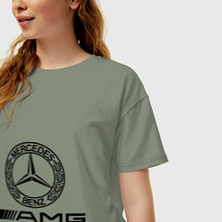 Футболка оверсайз женская AMG, цвет: авокадо — фото 2