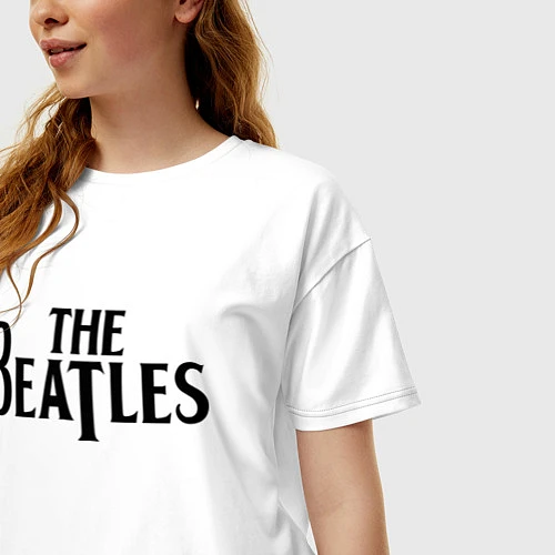 Женская футболка оверсайз The Beatles / Белый – фото 3