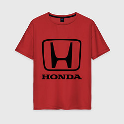 Футболка оверсайз женская Honda logo, цвет: красный
