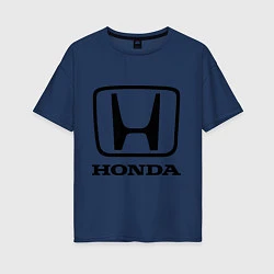 Футболка оверсайз женская Honda logo, цвет: тёмно-синий