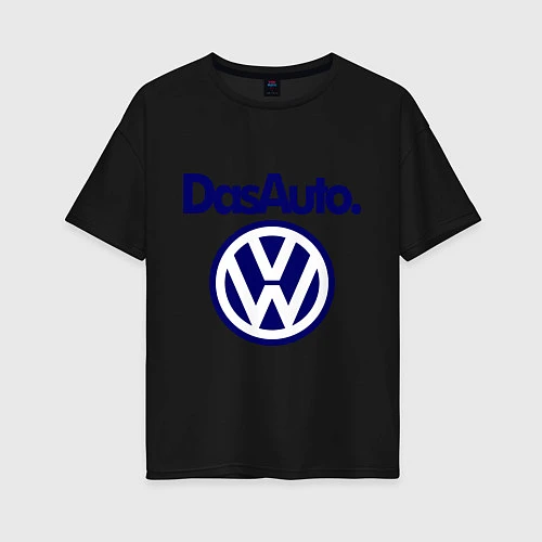 Женская футболка оверсайз Volkswagen Das Auto / Черный – фото 1