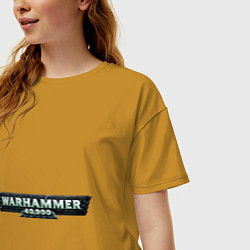 Футболка оверсайз женская Warhammer 40 000, цвет: горчичный — фото 2