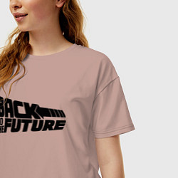 Футболка оверсайз женская Back to the future, цвет: пыльно-розовый — фото 2