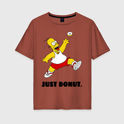 Футболка оверсайз женская Just Donut, цвет: кирпичный