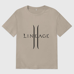 Женская футболка оверсайз Lineage logo