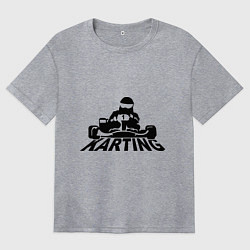 Женская футболка оверсайз Картинг